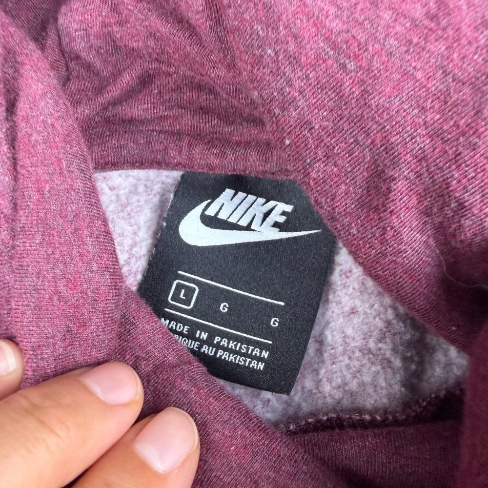 Nike Sportswear Essential Funnel Neck Hoodie Burgundy Maroon BV4526-639 Womens L